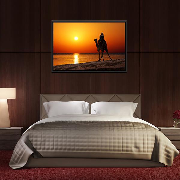 Camel Silhouette Canvas Wall Art-3 Horizontal-Gallery Wrap-25" x 16"-Tiaracle