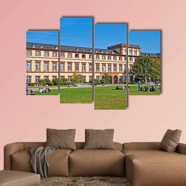 Mannheim University Germany Canvas Wall Art-4 Pop-Gallery Wrap-50" x 32"-Tiaracle