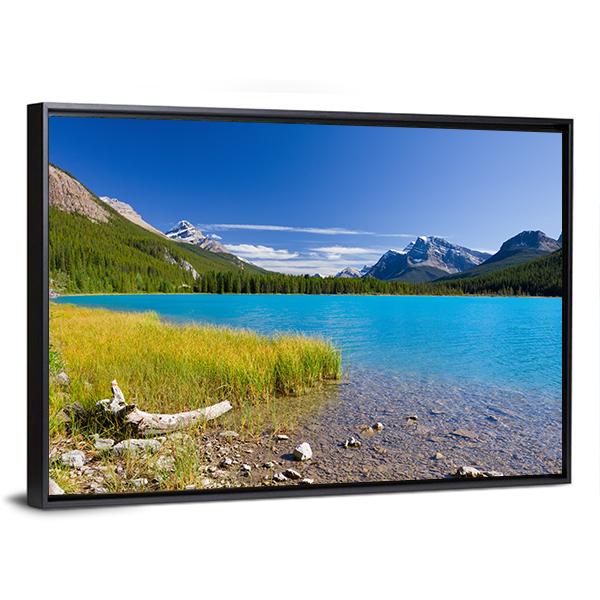 Canadian Lake Canvas Wall Art-5 Horizontal-Gallery Wrap-22" x 12"-Tiaracle