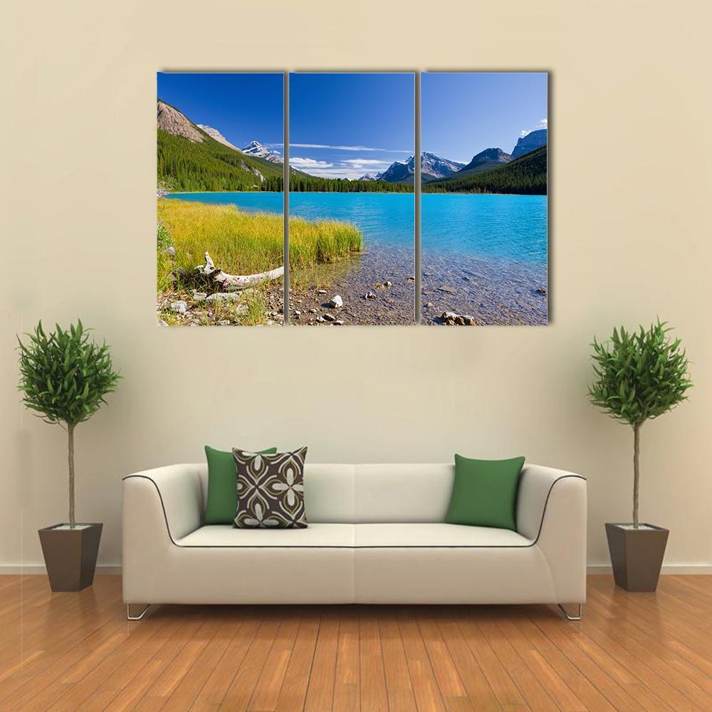 Canadian Lake Canvas Wall Art-3 Horizontal-Gallery Wrap-37" x 24"-Tiaracle