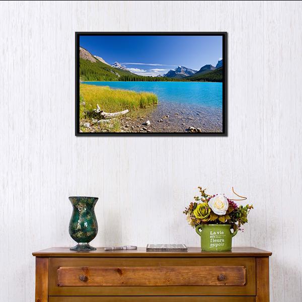 Canadian Lake Canvas Wall Art-3 Horizontal-Gallery Wrap-25" x 16"-Tiaracle