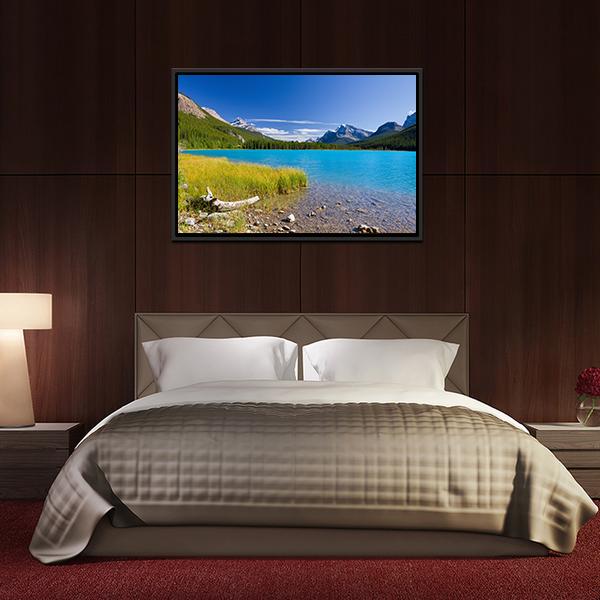 Canadian Lake Canvas Wall Art-3 Horizontal-Gallery Wrap-25" x 16"-Tiaracle