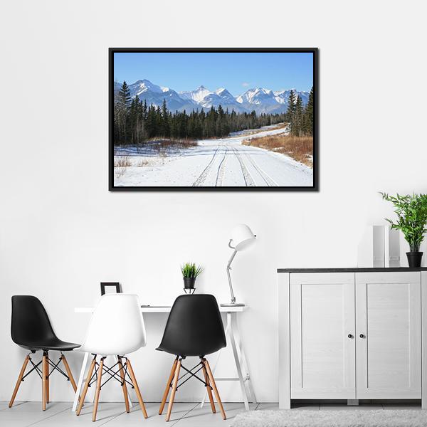 Canadian Rockies Canvas Wall Art-3 Horizontal-Gallery Wrap-25" x 16"-Tiaracle