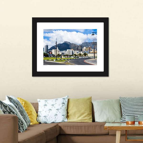 Cape Town Skyline Canvas Wall Art-3 Horizontal-Gallery Wrap-25" x 16"-Tiaracle