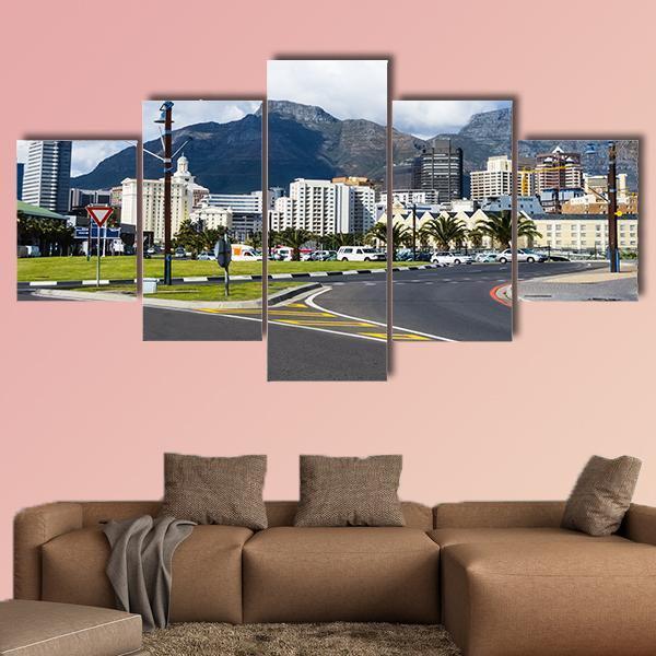 Cape Town Skyline Canvas Wall Art-5 Star-Gallery Wrap-62" x 32"-Tiaracle