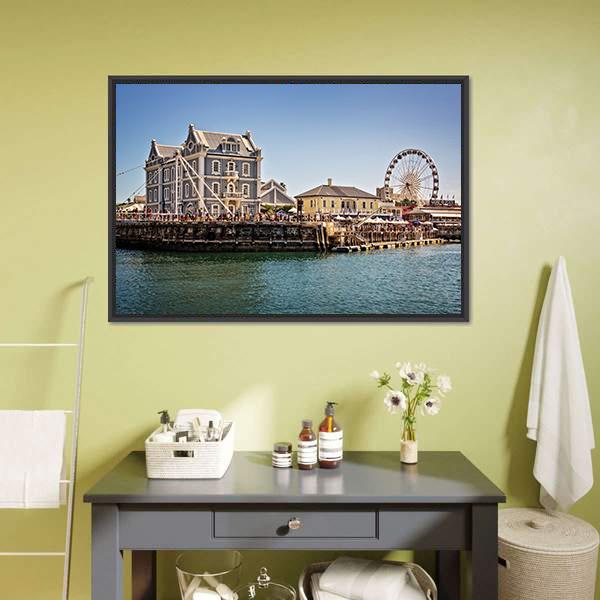 Cape Town Waterfront Canvas Wall Art-3 Horizontal-Gallery Wrap-25" x 16"-Tiaracle