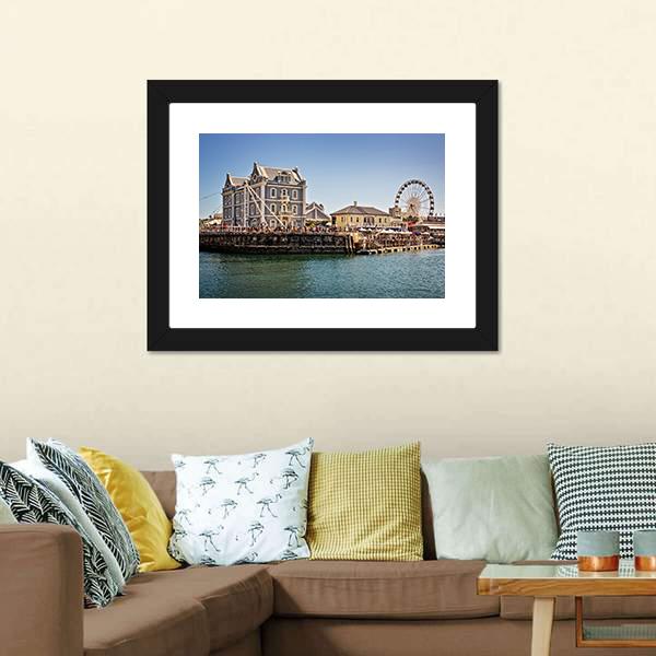 Cape Town Waterfront Panoramic Canvas Wall Art-1 Piece-36" x 12"-Tiaracle