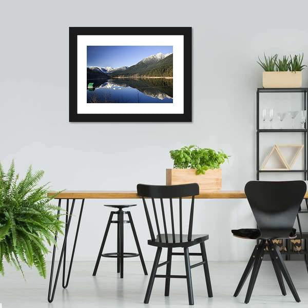 Capilano Reservoir Lake Canvas Wall Art-3 Horizontal-Gallery Wrap-25" x 16"-Tiaracle