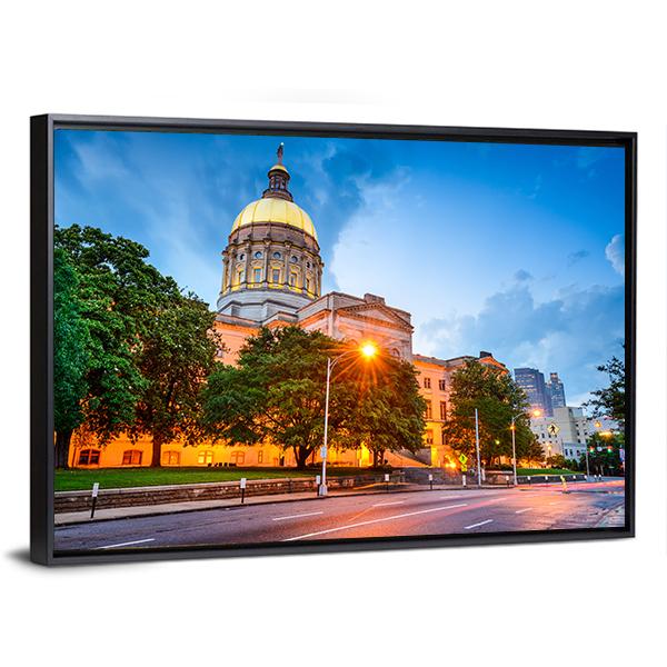 Capitol Building in Atlanta Canvas Wall Art-3 Horizontal-Gallery Wrap-25" x 16"-Tiaracle