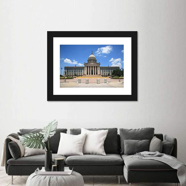 Capitol Building Oklahoma Canvas Wall Art-3 Horizontal-Gallery Wrap-25" x 16"-Tiaracle