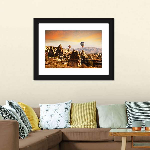 Cappadocia In Turkey Canvas Wall Art-3 Horizontal-Gallery Wrap-25" x 16"-Tiaracle