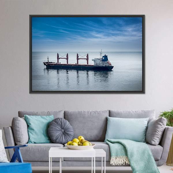 Cargo Freight Ship Panoramic Canvas Wall Art-1 Piece-36" x 12"-Tiaracle