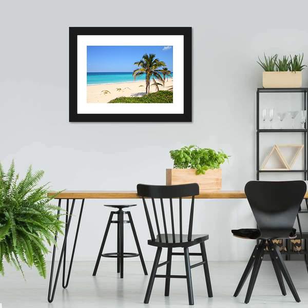 Caribbean Beach Canvas Wall Art-3 Horizontal-Gallery Wrap-25" x 16"-Tiaracle