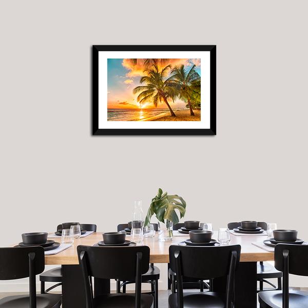 Caribbean Island Of Barbados Panoramic Canvas Wall Art-1 Piece-36" x 12"-Tiaracle