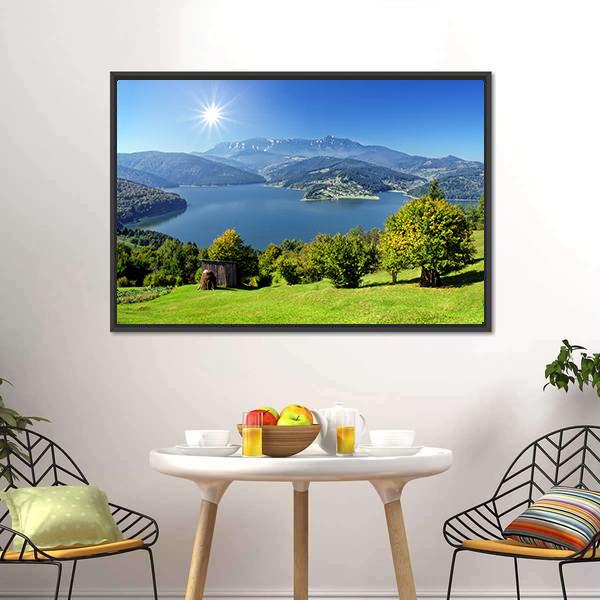 Carpathian Lake Romania Canvas Wall Art-5 Horizontal-Gallery Wrap-22" x 12"-Tiaracle