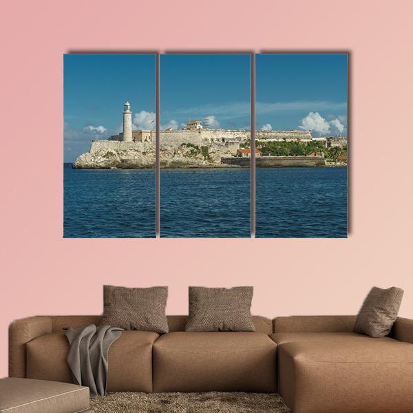 Castillo del Morro In Havana Cuba Canvas Wall Art-3 Horizontal-Gallery Wrap-37" x 24"-Tiaracle