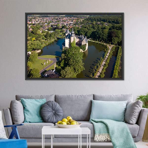Castle Gemen Canvas Wall Art-1 Piece-Floating Frame-24" x 16"-Tiaracle