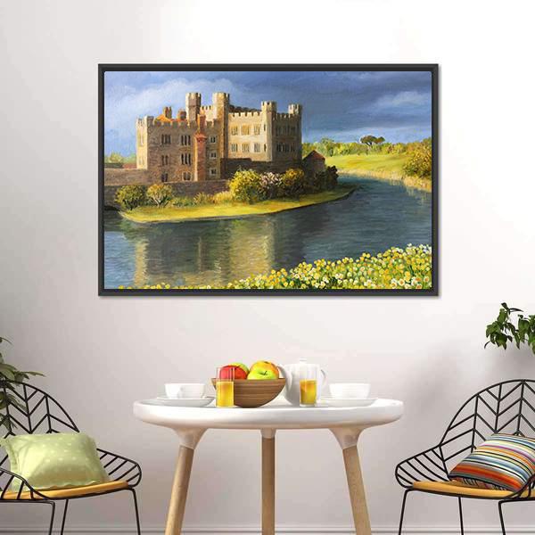 Castle Near Leeds UK Canvas Wall Art-3 Horizontal-Gallery Wrap-25" x 16"-Tiaracle