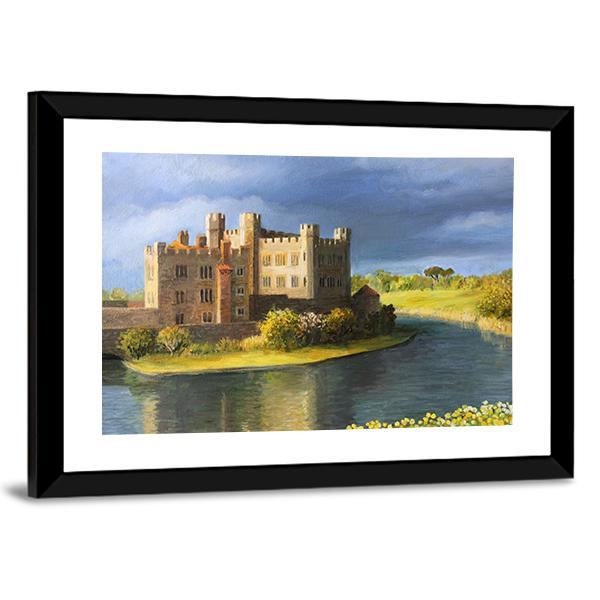 Castle Near Leeds UK Canvas Wall Art-3 Horizontal-Gallery Wrap-25" x 16"-Tiaracle