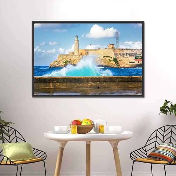 Castle Of El Morro Canvas Wall Art-5 Horizontal-Gallery Wrap-22" x 12"-Tiaracle