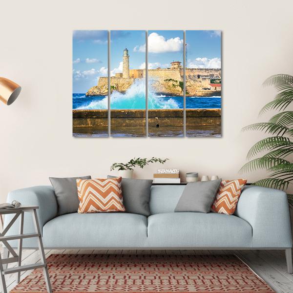 Castle Of El Morro Canvas Wall Art-4 Horizontal-Gallery Wrap-34" x 24"-Tiaracle