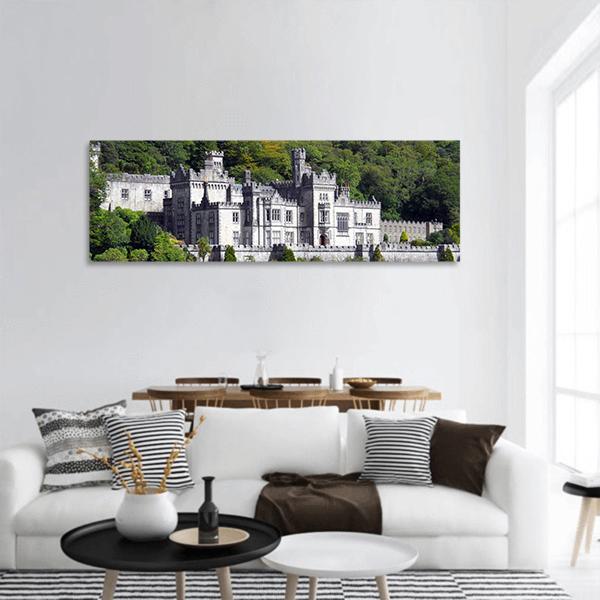 Kylemore Abbey Ireland Panoramic Canvas Wall Art-1 Piece-36" x 12"-Tiaracle