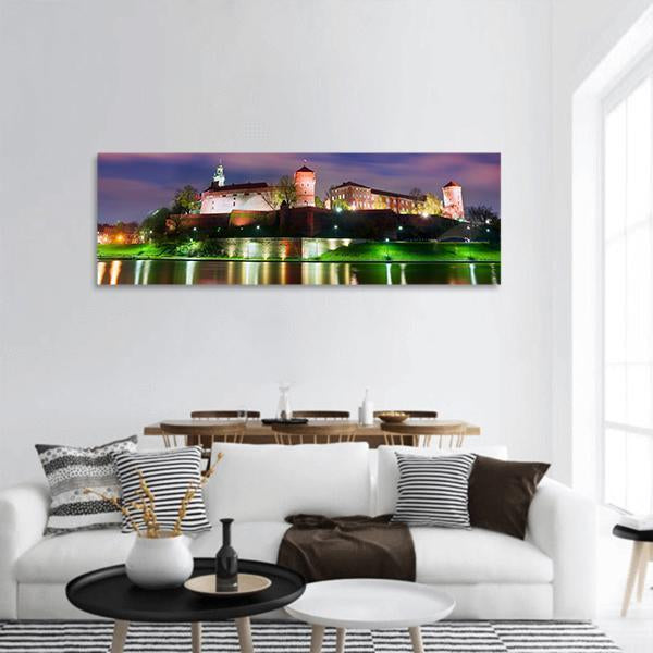Wawel Castle Panoramic Canvas Wall Art-1 Piece-36" x 12"-Tiaracle