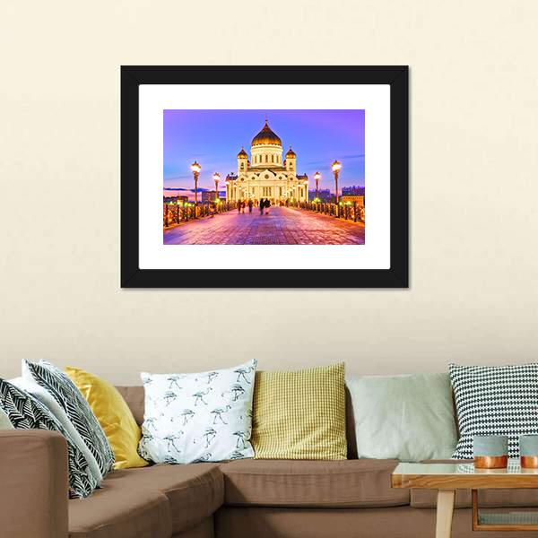 Christ Church Moscow Canvas Wall Art-3 Horizontal-Gallery Wrap-25" x 16"-Tiaracle