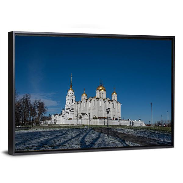 Cathedral In Vladimir Canvas Wall Art-3 Horizontal-Gallery Wrap-25" x 16"-Tiaracle