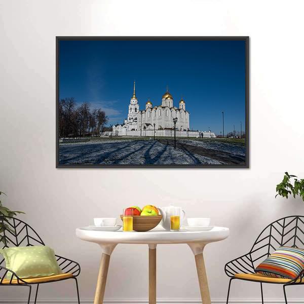 Cathedral In Vladimir Canvas Wall Art-3 Horizontal-Gallery Wrap-25" x 16"-Tiaracle