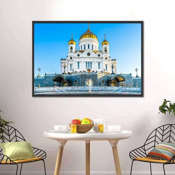 Cathedral Of Christ Savior Canvas Wall Art-3 Horizontal-Gallery Wrap-25" x 16"-Tiaracle