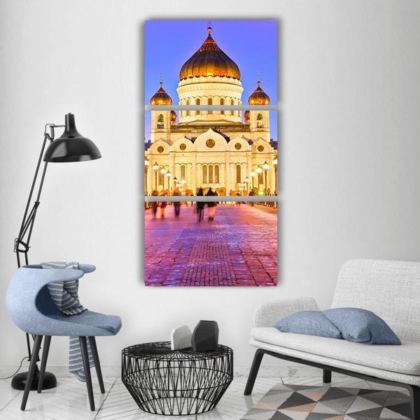 Christ Church Moscow Vertical Canvas Wall Art-3 Vertical-Gallery Wrap-12" x 25"-Tiaracle