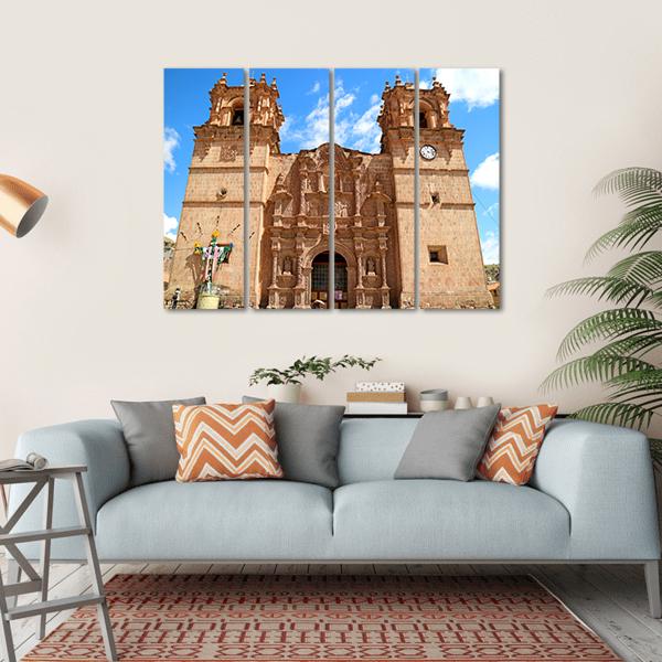 Cathedral Of Puno Peru Canvas Wall Art-4 Horizontal-Gallery Wrap-34" x 24"-Tiaracle