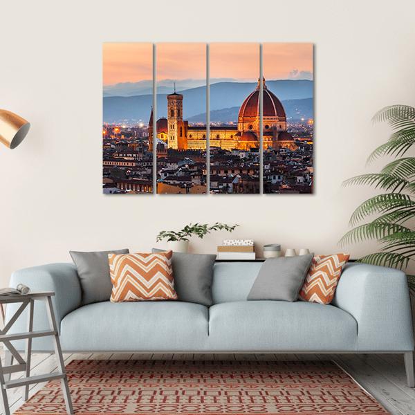Cathedral Of Santa Maria Canvas Wall Art-4 Horizontal-Gallery Wrap-34" x 24"-Tiaracle
