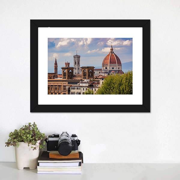 Cathedral Of St Maria Canvas Wall Art-1 Piece-Framed Print-20" x 16"-Tiaracle