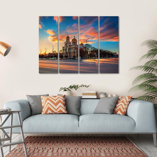 Cathedral Of The Assumption Canvas Wall Art-4 Horizontal-Gallery Wrap-34" x 24"-Tiaracle