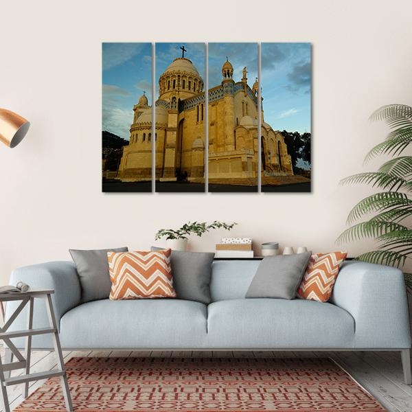 Cathedrale Notre Dame d'Afrique Canvas Wall Art-4 Horizontal-Gallery Wrap-34" x 24"-Tiaracle