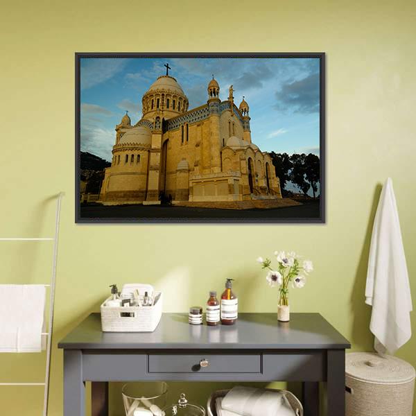 Cathedrale Notre Dame d'Afrique Canvas Wall Art-3 Horizontal-Gallery Wrap-25" x 16"-Tiaracle