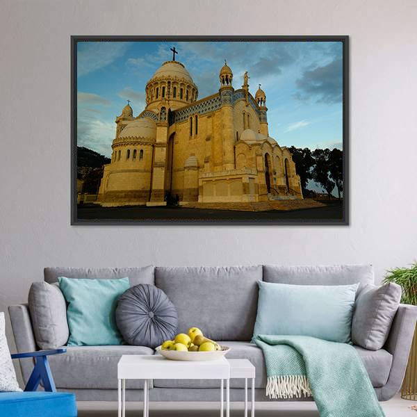 Cathedrale Notre Dame d'Afrique Canvas Wall Art-3 Horizontal-Gallery Wrap-25" x 16"-Tiaracle