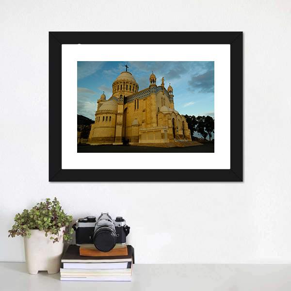 Cathedrale Notre Dame d'Afrique Canvas Wall Art-3 Horizontal-Gallery Wrap-25" x 16"-Tiaracle