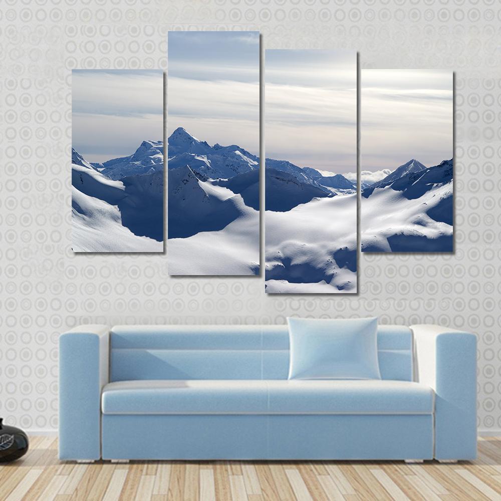 Caucasus Mountains Canvas Wall Art-4 Pop-Gallery Wrap-50" x 32"-Tiaracle