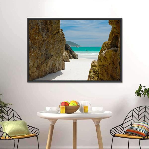 Cave In The Rocks Canvas Wall Art-5 Horizontal-Gallery Wrap-22" x 12"-Tiaracle