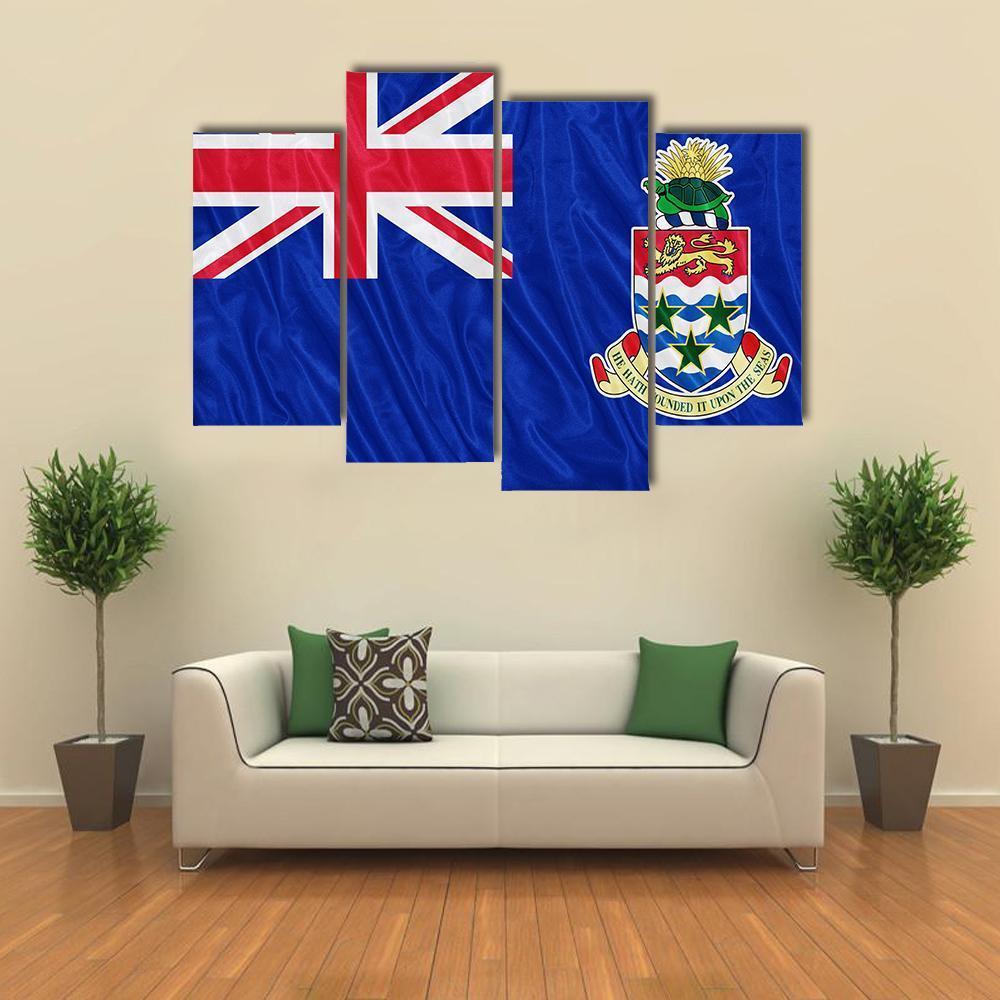 Cayman Islands Flag Canvas Wall Art-4 Pop-Gallery Wrap-50" x 32"-Tiaracle