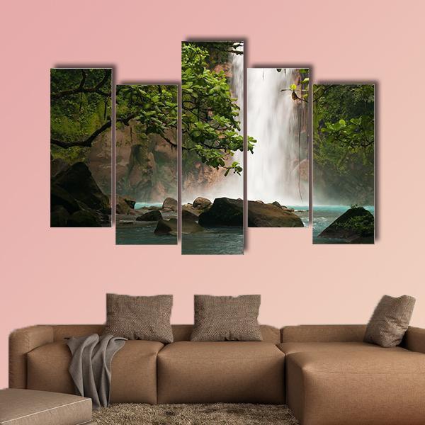 Celestial Waterfall Canvas Wall Art-5 Pop-Gallery Wrap-47" x 32"-Tiaracle