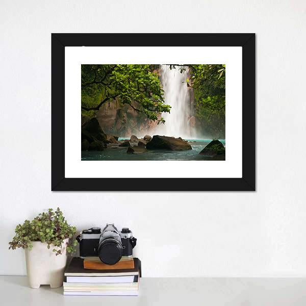 Celestial Waterfall Canvas Wall Art-1 Piece-Framed Print-20" x 16"-Tiaracle