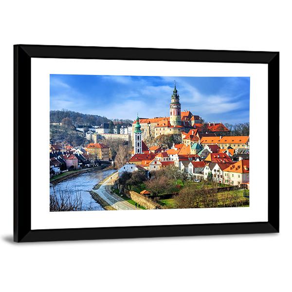 Cesky Krumlov Czech Republic Canvas Wall Art-5 Horizontal-Gallery Wrap-22" x 12"-Tiaracle