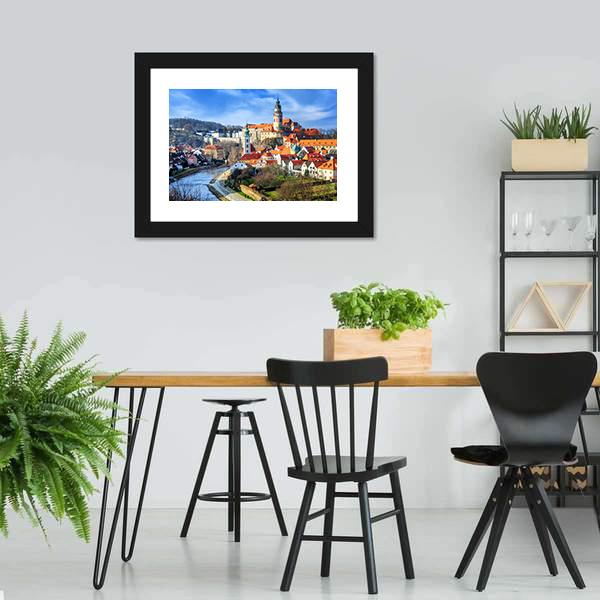 Cesky Krumlov Czech Republic Canvas Wall Art-5 Horizontal-Gallery Wrap-22" x 12"-Tiaracle