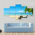 Chairs On Tropical Beach Canvas Wall Art-3 Horizontal-Gallery Wrap-37" x 24"-Tiaracle