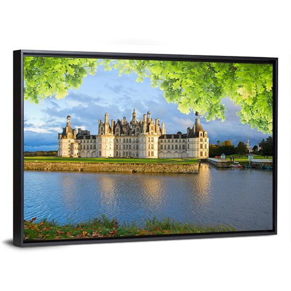 Chambord Castle France Canvas Wall Art-3 Horizontal-Gallery Wrap-25" x 16"-Tiaracle