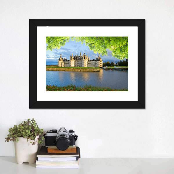 Chambord Castle France Canvas Wall Art-1 Piece-Framed Print-20" x 16"-Tiaracle